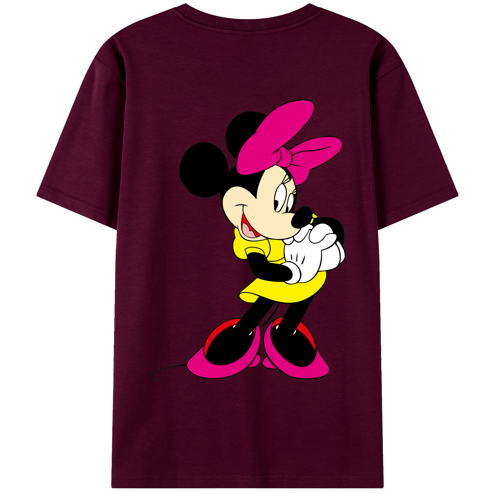 （画像用） ミッキーマウス Mickey Mouse レディース半袖Tシャツ(バックプリント)